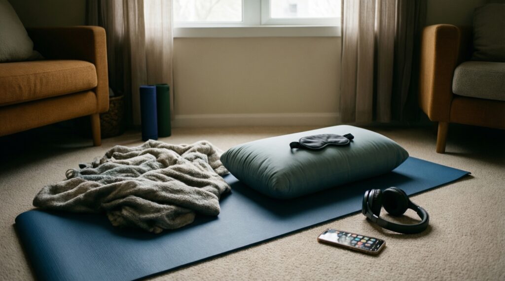 Йога-нидра и сон: восстановление нервной системы для прогресса в фитнесе - иллюстрация