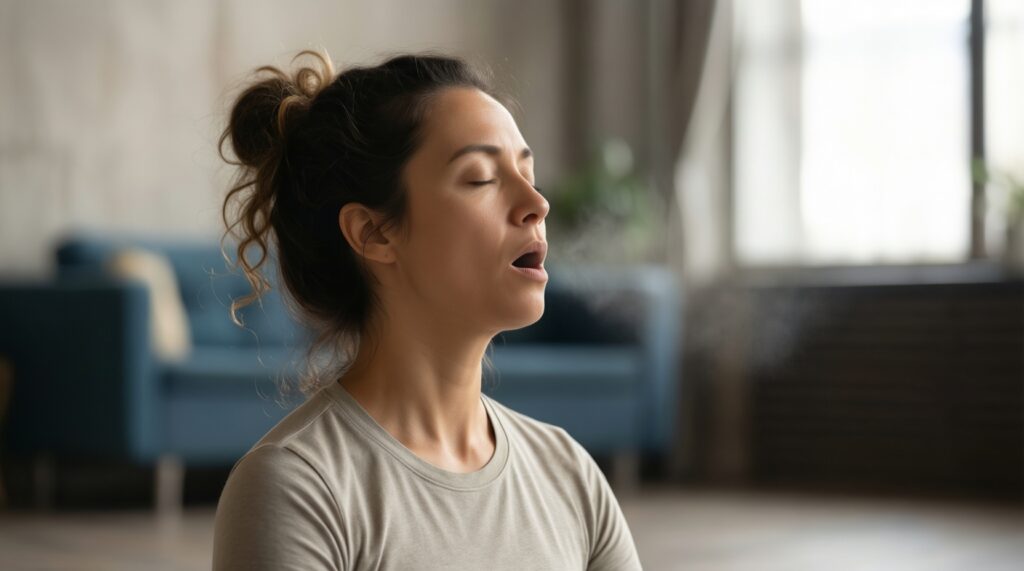 Работа с страхом и адреналином: подготовка к соревнованиям через дыхание и визуализацию - иллюстрация