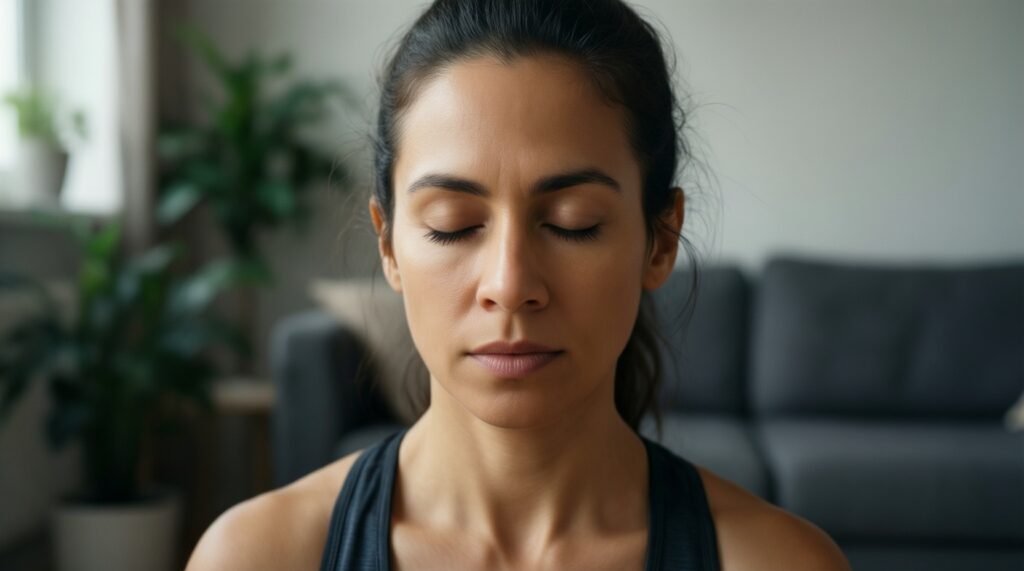 Работа с страхом и адреналином: подготовка к соревнованиям через дыхание и визуализацию - иллюстрация