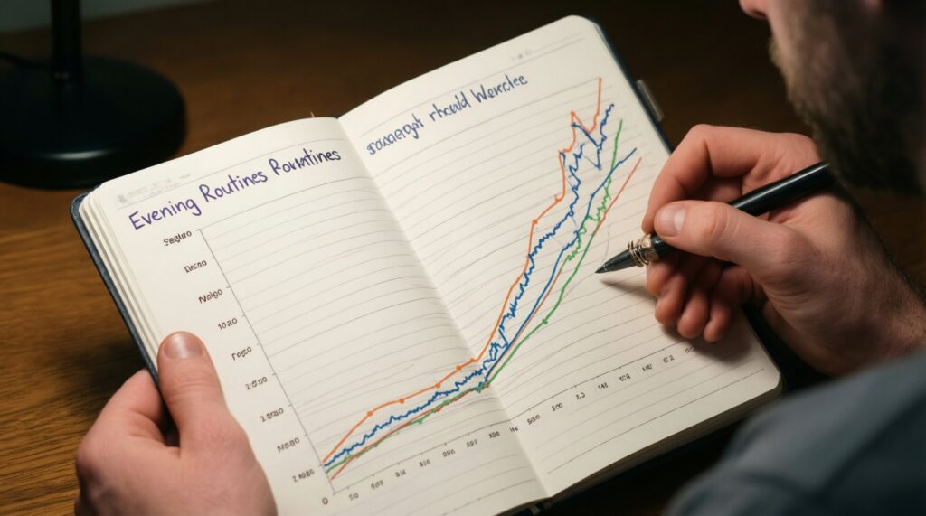 Восстановление и сон: вечерняя практика расслабления для спортсмена и офисного работника - иллюстрация