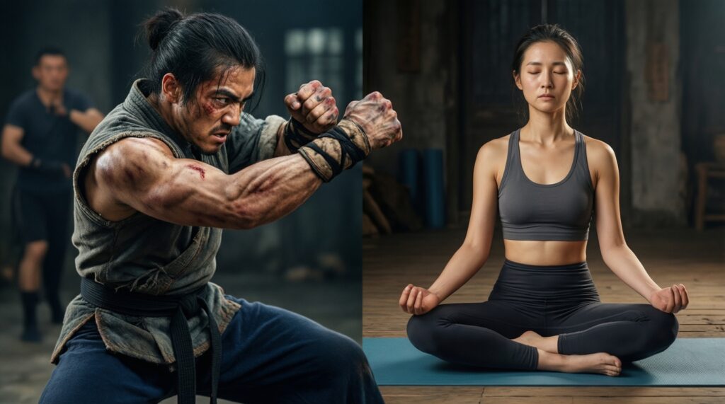 Сравнение боевых искусств и йоги: что дают телу и психике и как они дополняют друг друга - иллюстрация