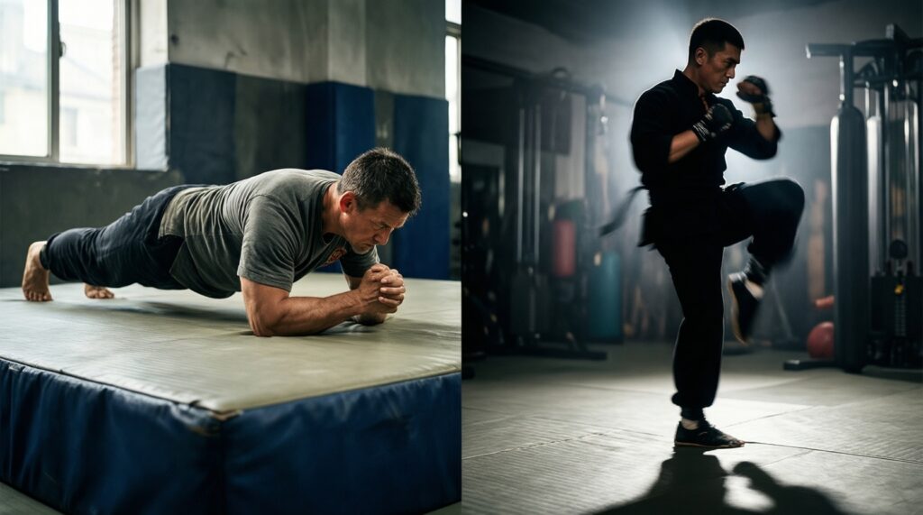 Разминка перед тренировкой в единоборствах на основе приветствия солнцу: что адаптировать - иллюстрация