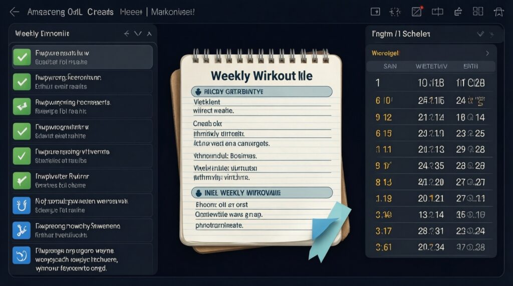 Тайм-менеджмент тренировок: как совмещать зал, йогу и восстановление в неделю - иллюстрация