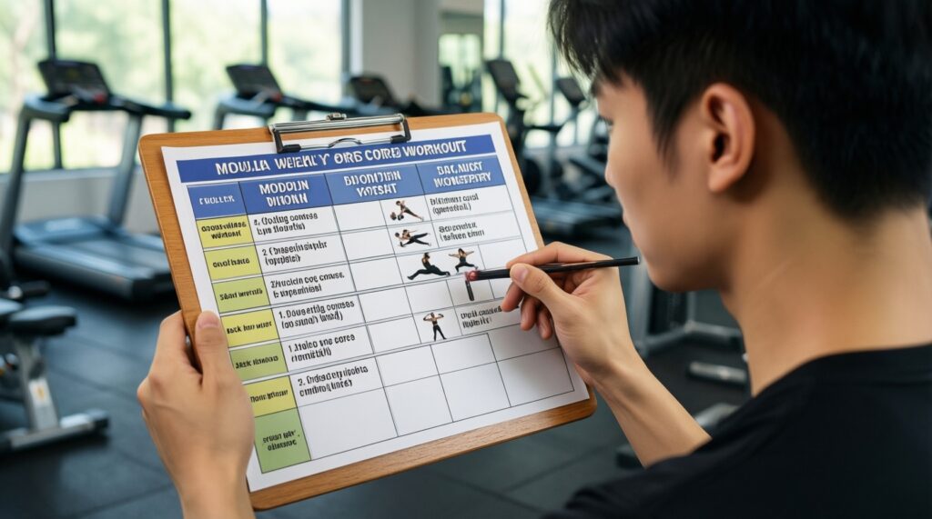 Сила корпуса (core) по-восточному: связки для пресса, спины и контроля центра - иллюстрация