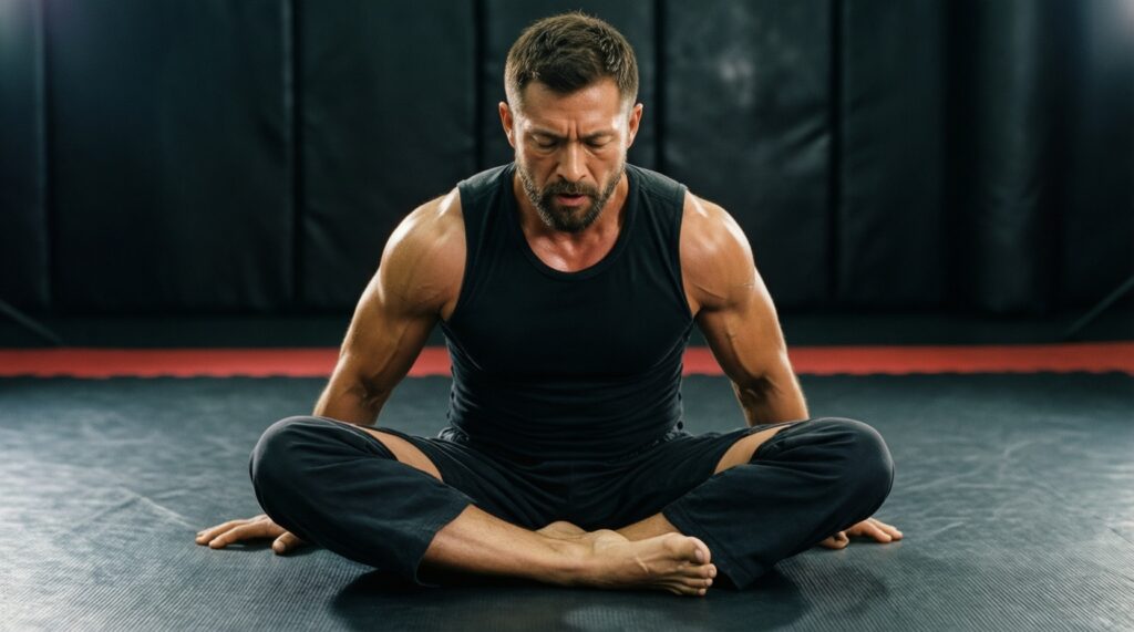 Разминка бойца в стиле йоги: мобилизация суставов и профилактика травм - иллюстрация