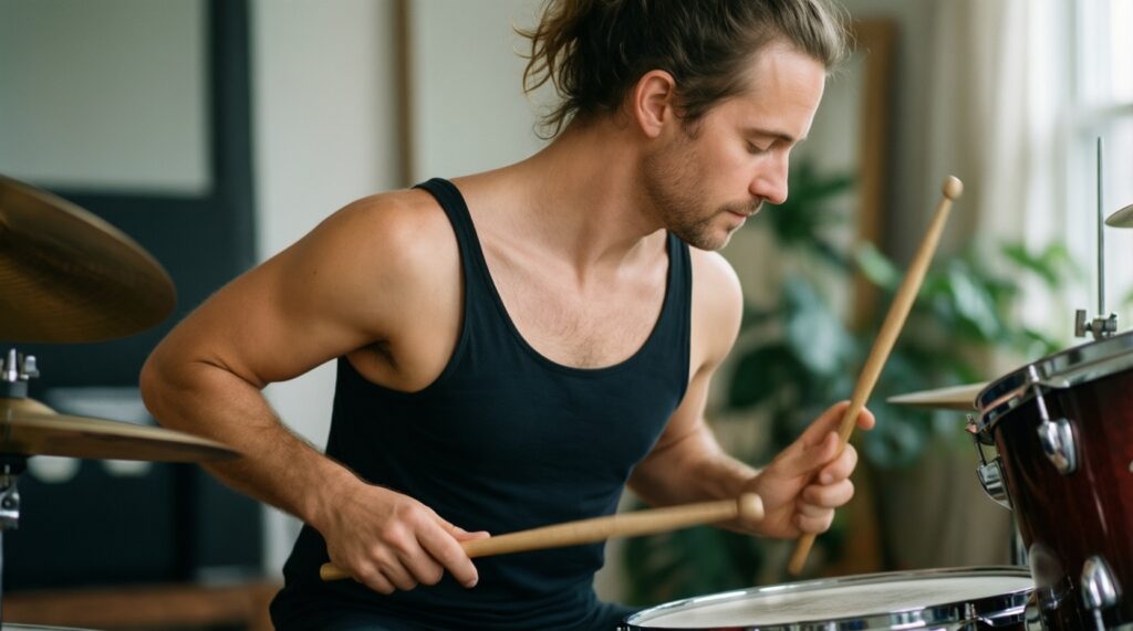 Йога для ударников: раскрытие грудного отдела и плеч для более свободной техники - иллюстрация