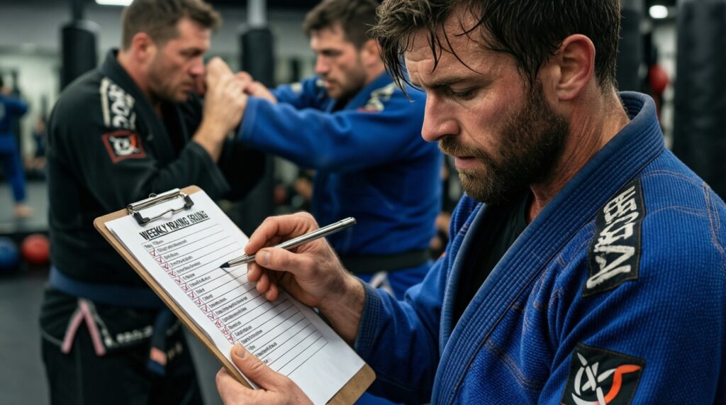 Построение недельного плана: как распределить спарринги, силовые и йогу без перегруза - иллюстрация